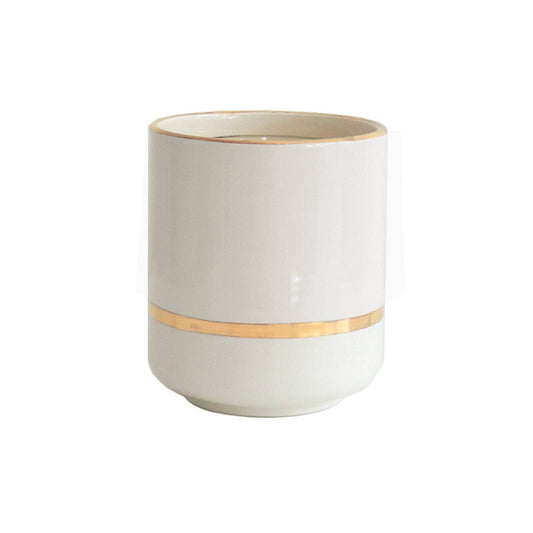 Color Block Vase: White